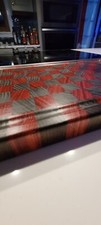 End Grain Cutting Board 10"x8"x1" Peruvian Walnut,Red African Padauk