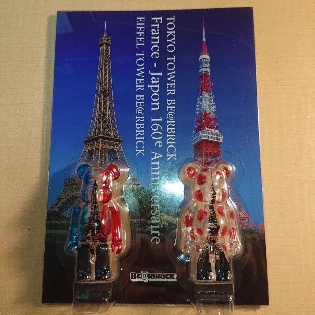 Be@rbrick Tokyo Tower & Eiffel Tower France 100% 60th Anniversary 2018 2 Set JP