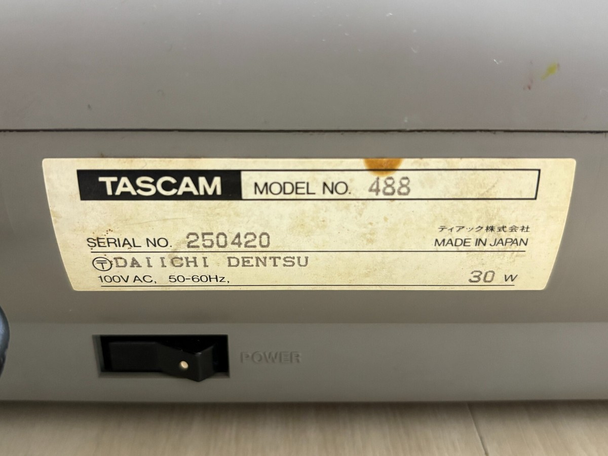 Tascam Portastudio 488 8-Track Multitrack Cassette Tape Tascam Portastudio 488 8-Track Multitrack Cassette Tape