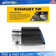 For Honda Civic 2016-2023 Carbon Fiber 2.5" In 3.5" Out Exhaust Tip Tail Pipe