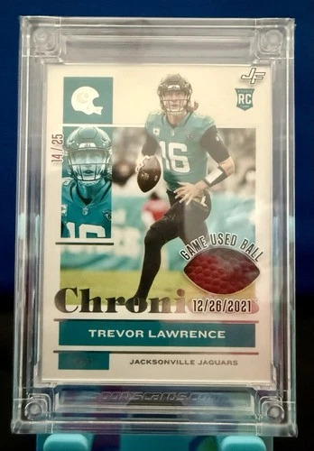 2023-24 JERSEY FUSION TREVOR LAWRENCE ‘21 JAGUARS GAME USED FOOTBALL RELIC /25