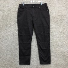 Lucky Brand 412 Jeans 36x30 Mens Gray Denim Athletic Slim Charcoal Wash Stretch