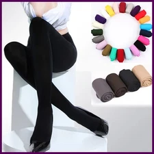 Women Black Sexy Tights Opaque Pantyhose 120D Seamless Winter Warm For Women
