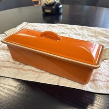 Terrine à Pâté Le Creuset en Fonte Émaillée Orange Volcanique 32cm + Couvercle