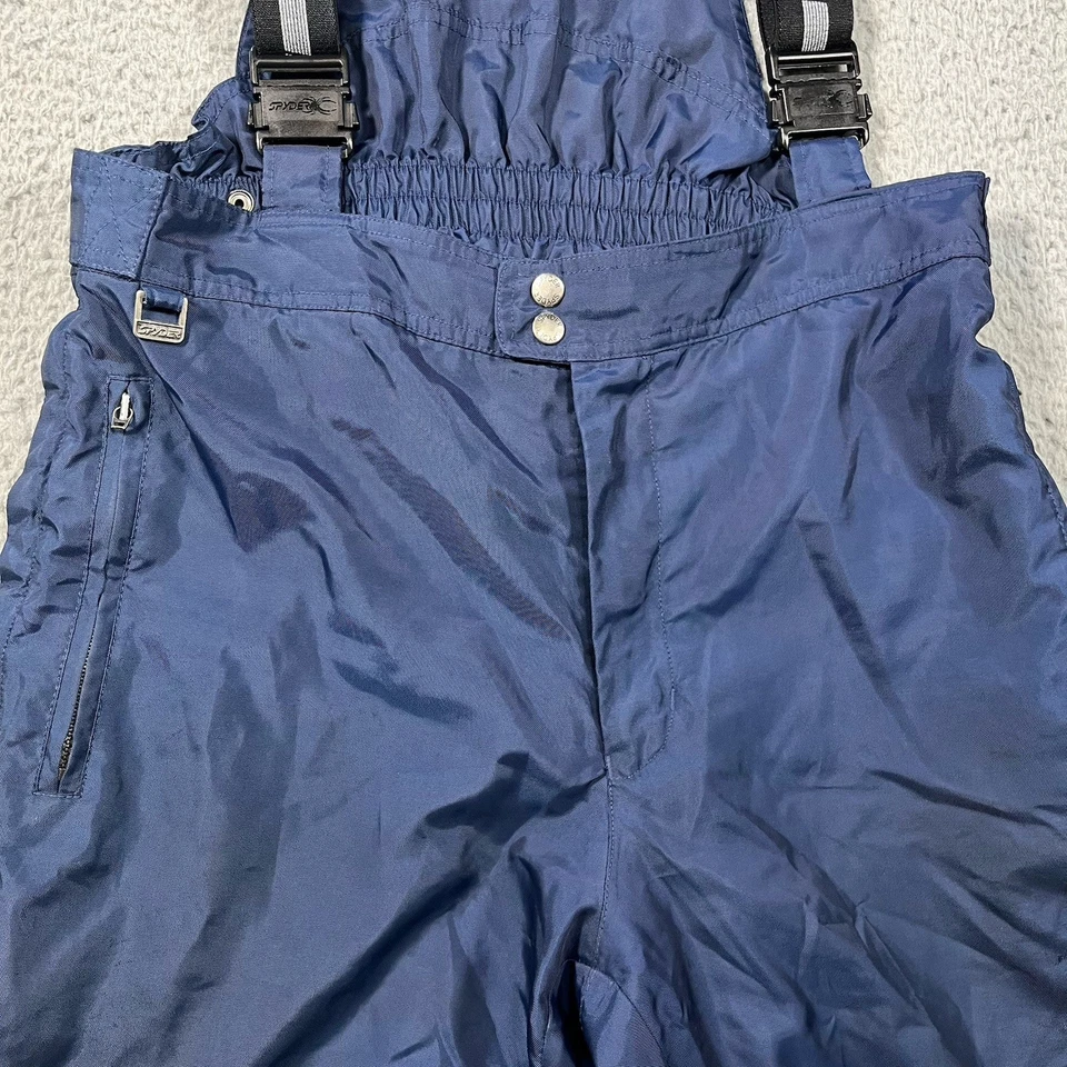 Spyder Snow Boarding Ski Overalls Bibs Mens Large Long Blue Zip Leg Suspenders - Image 4 of 4