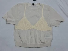 NWT Wild Fable Women’s White Sheer Knit Top Cream Bikini Sizes XXS-XL