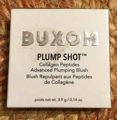Buxom Plump Shot Collagen Peptides Advanced Plumping Blush BLISSFUL BUFF 0.14 oz