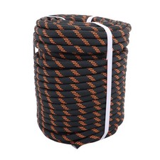 1/2" x 200' Black Orange 48 Strand Braided Rope For Tree Work Sailing 6500lbs