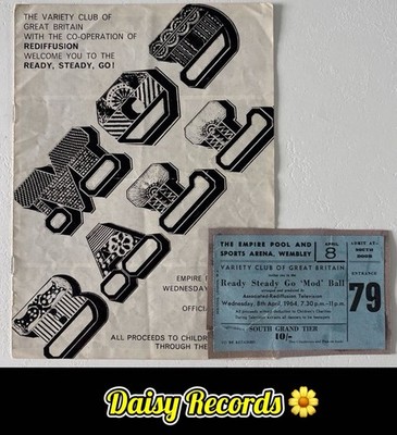 The Rolling Stones - RSG Mad Mod Ball 8th April 1964 Ticket and Programme VG