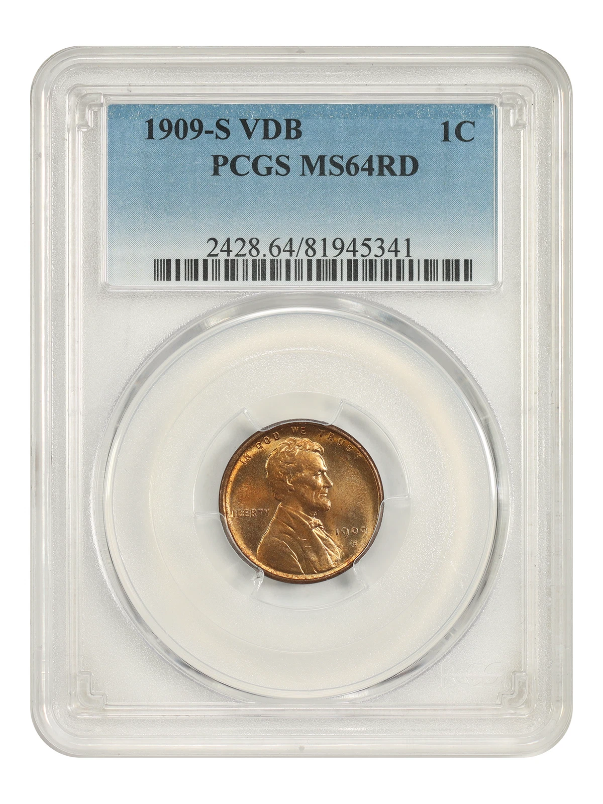 1909-S VDB 1C PCGS MS64RD - Lincoln Cent (Wheat Reverse) - Key Date