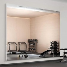Brisafe Frameless Gym Mirrors 2PCS 180x100cm Non-Glass Shatterproof COLLECT NN5