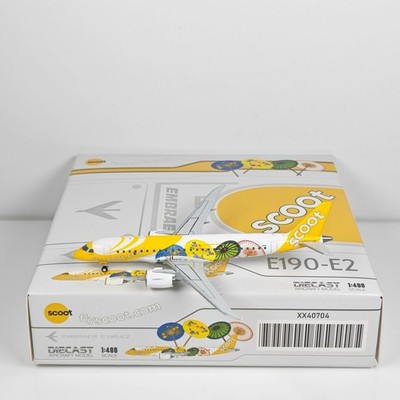 JC Wings XX40704 1:400 Singapore Scoot ERJ-190-E2 alloy aircraft model