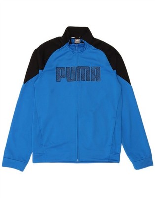 Puma Jungen Grafik Trainingsanzug Oberteil Jacke 13-14 Jahre Blau Colourblock CN12
