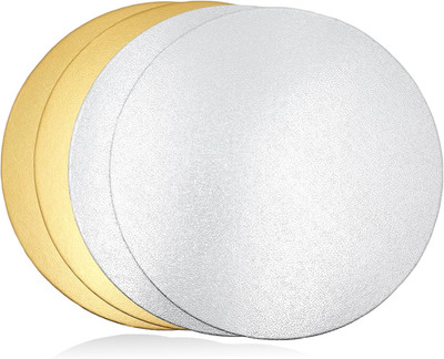 Cake Board Tortenunterlage I 4 Stück 2mm Ø 20cm Silber&Gold Cakeboard Rund I Wie