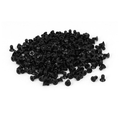 400pcs Flat Phillips Head Hard Drive Screw 6#-32 for 3.5'' HDD Computer PC Black