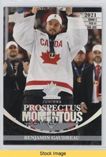 2023 Team Canada Juniors Prospectus Momentous Benjamin Gaudreau #PM-40 READ 7vj