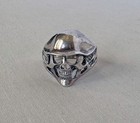 Sterling Silver Gothic Biker Skull with Helmet Ring Size 11.25;A808 — photo 1