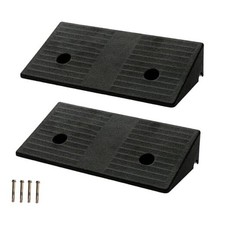 Curb Ramp 3 inch Rise Curb Ramps for Sidewalks Rubber 2 Pcs Driveway 3.1"inch