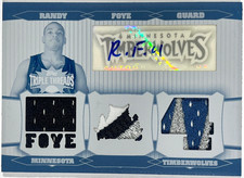 2006-07 Topps Triple Threads White Whale Printing Plate Randy Foye Auto RC 1/1