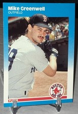 1987 Fleer Update Glossy Mike Greenwell Rookie Card RC #U-37 Boston Red Sox. rookie card picture