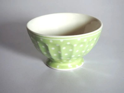GreenGate French Bowl Spot Pale Green Schale Müslischale Hellgrün Punkte Ø12cm