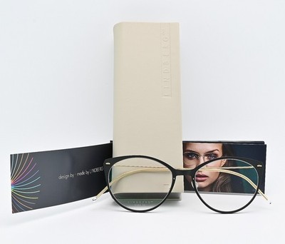 LINDBERG Eyeglasses now 6564 50-17 D16 Matte Black Oval Cat