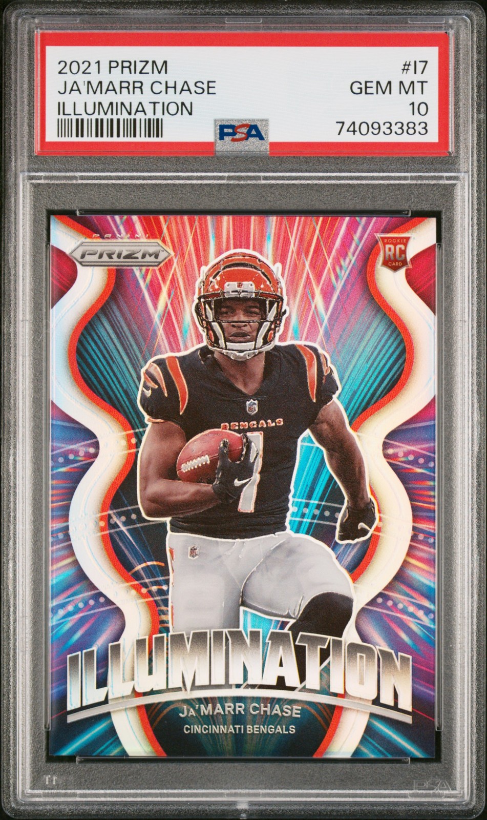 2021 PANINI PRIZM ILLUMINATION #I7 JA'MARR CHASE PSA 10