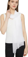 Long Chiffon Sheer Scarf For womens