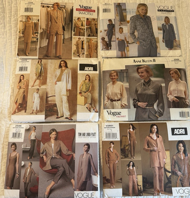 Choice Vintage 1990's Women's Designer  Vogue Patterns UNCUT