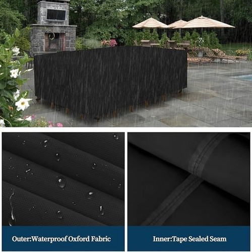 210D Oxford Fabric Outdoor Sofa Cover for Garden Dust and Weather Protection - Picture 9 of 13
