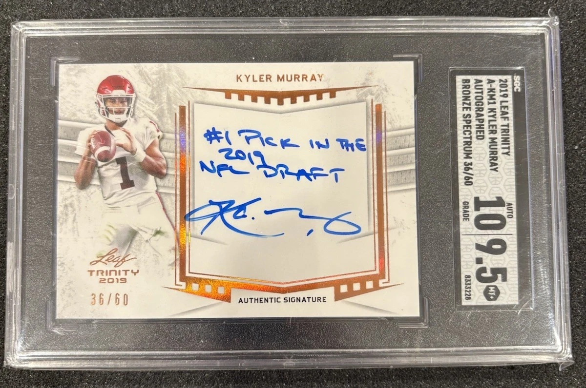 Kyler Murray Leaf Trinity Autographs #AKM1 Silver Spectrum