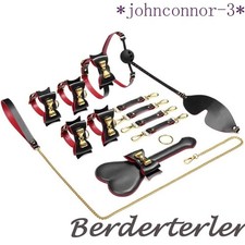 Pink Black Bow Leather BDSM Bondage Handcuffs Set Woman Restraints Kit Couples