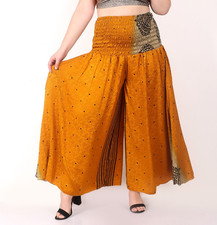 Women's Free Size High Elastic Waist Printed Palazzo Pant Wholesale Mix Lot 10pc