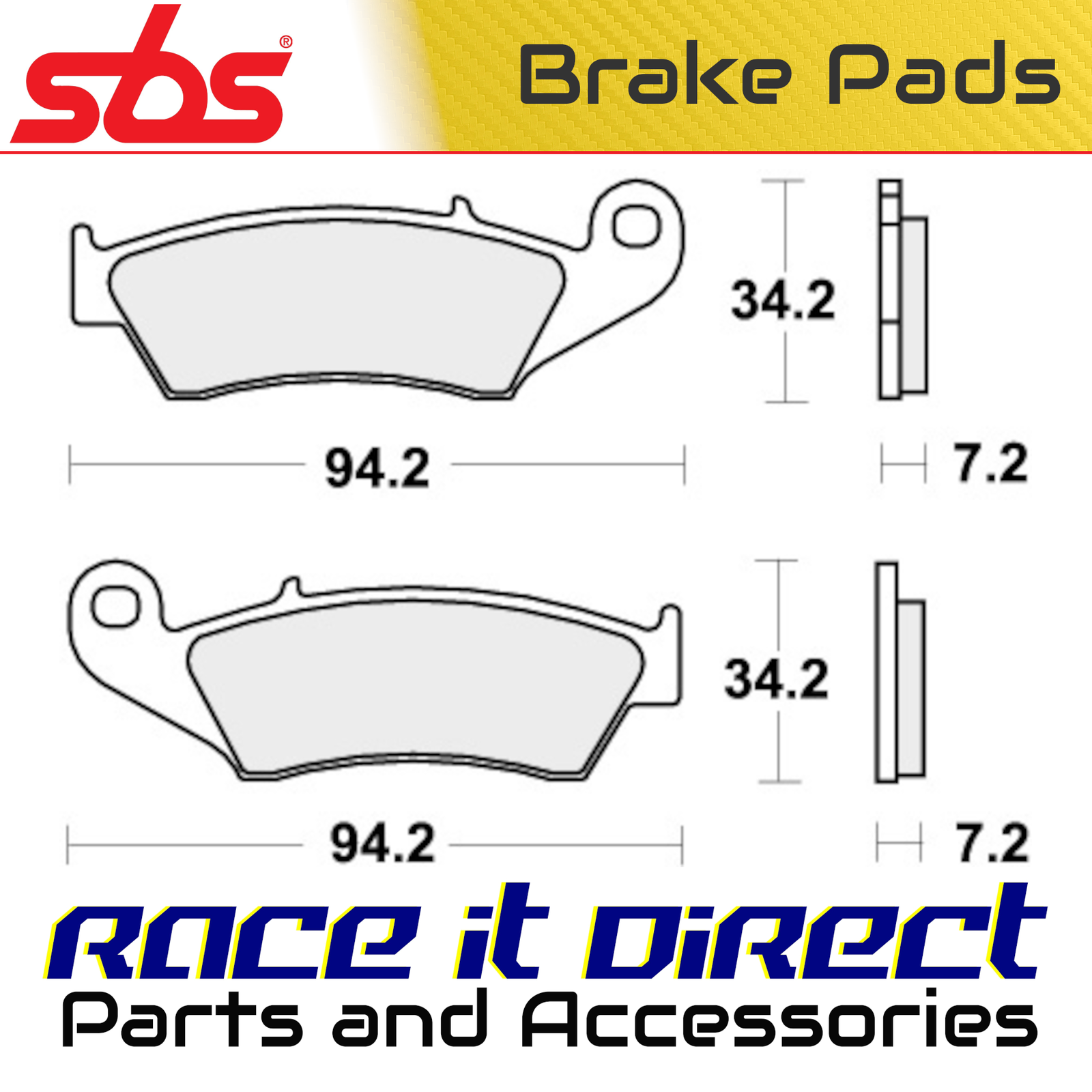 Brake Pads for ZERO MX ZF5.7 2013 Front Off Road Racing SBS