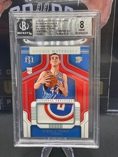 2024 National Treasures Nikola Topic International Red Rookie Patch /8 BGS 8