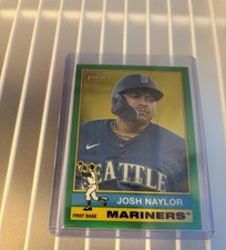 2025 Topps Heritage High Number - Josh Naylor #670 Chrome Green Border /99