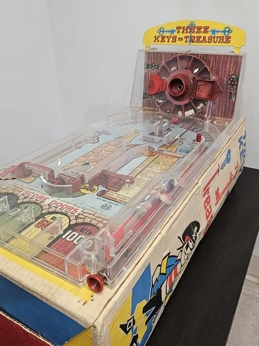 Vintage Marx Toy Three Keys to Treasure Pinball Game Bagatelle Prize Game Beauty
