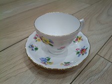 Royal Vale Bone China Tea Cup and Saucer Set Flowers
