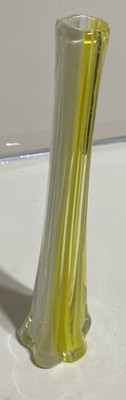 MCM Thrown Art Glass Bud Vase 10 