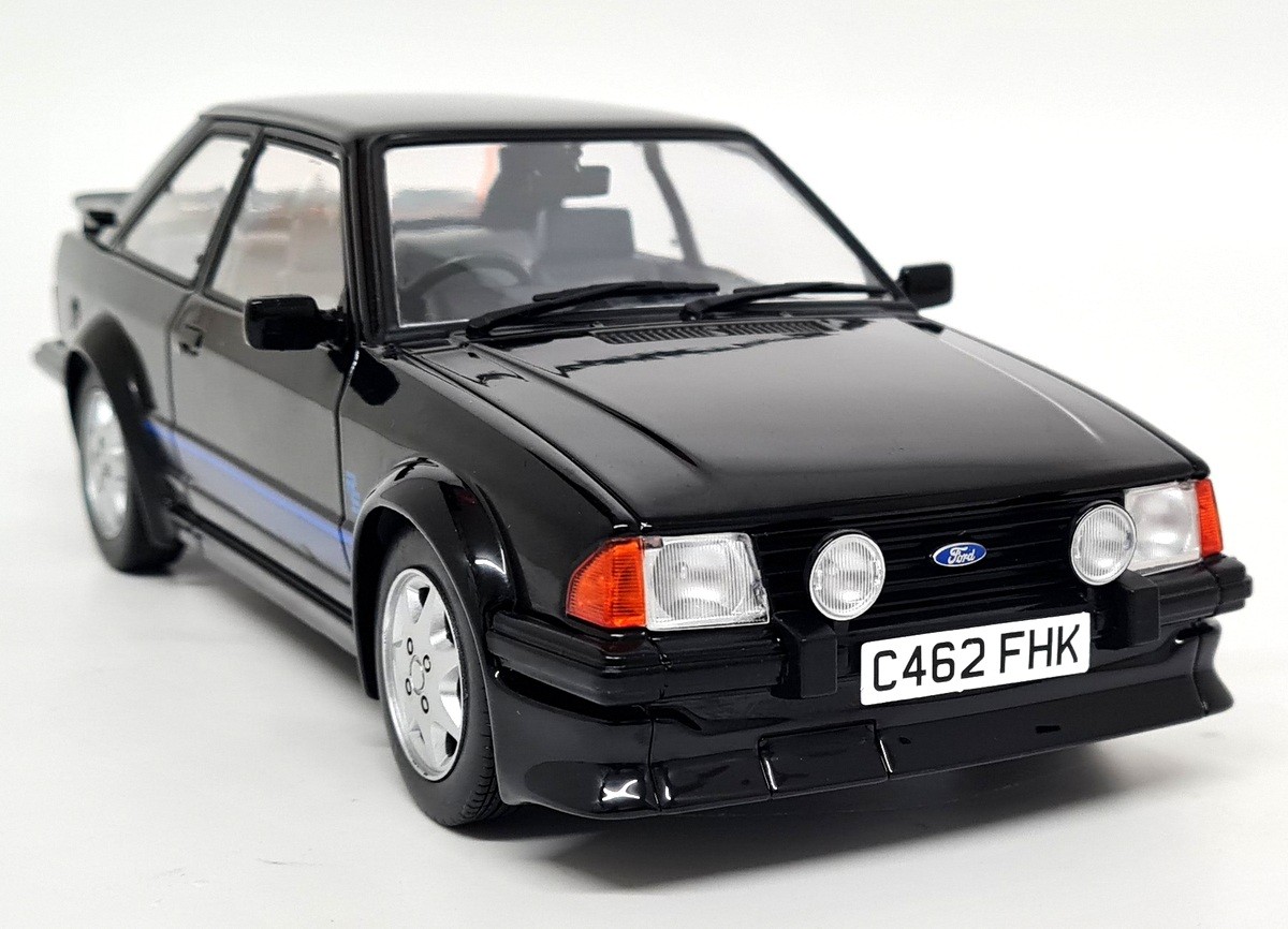 MCG 1/18 Ford Escort Mk3 RS Turbo 1985 Black Diecast Model Car