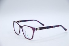 NEW NICOLE MILLER CLEA C03 PURPLE BLUE HAVANA AUTHENTIC FRAME EYEGLASSES 47-14