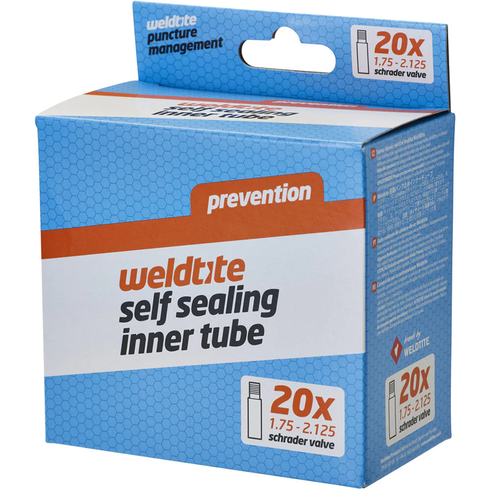 Weldtite Self Sealing Inner Tube Folding / Shopper / E Bike - 20"" Schrader