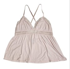 Victoria's Secret Lingerie Top Womens Size L Teddy Pink Lace Open Back Feminine