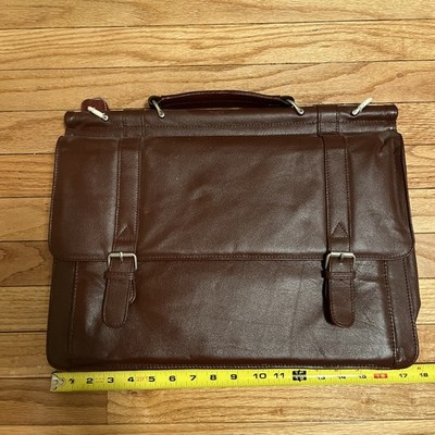 Genuine Brown Leather Briefcase |  Brand New 