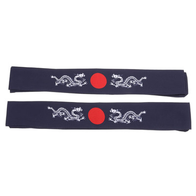 2PCS Japanische Stirnband Bushido Hachimaki Stirnband Samurai Karate koch Bandan