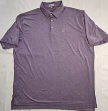 Mens Peter Millar Summer Comfort Short Sleeve Purple Polo Shirt Size XXL 2XL