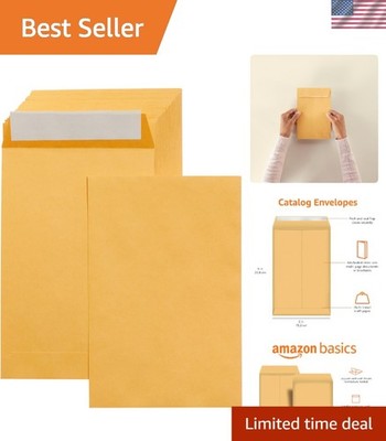 Self Seal Envelopes 6x9 Brown Kraft Pack of 100