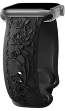 Floral Engraved Band Compatible With Apple Watch Band Size 38/40/41/42mm