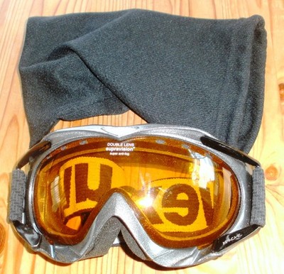 Gebrauchte Skibrille / Snowboardbrille von Uvex Apache Grau