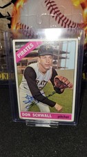 1966 Topps #144 Don Schwall Autographed AUTO Card - Pittsburgh Pirates
